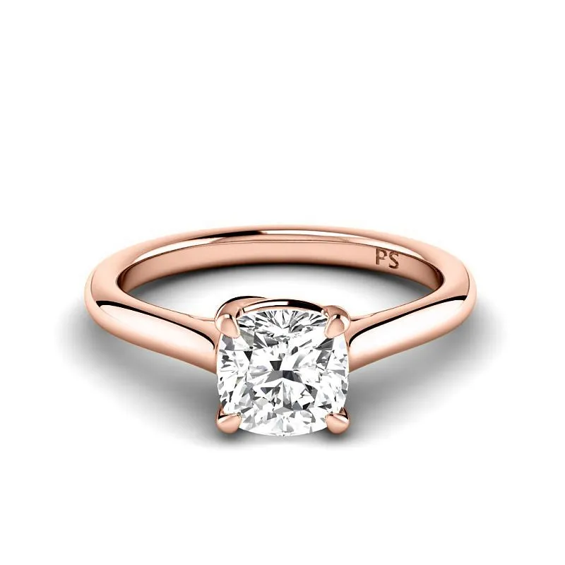 0.35-1.50 CT Cushion Cut Diamonds - Solitaire Ring