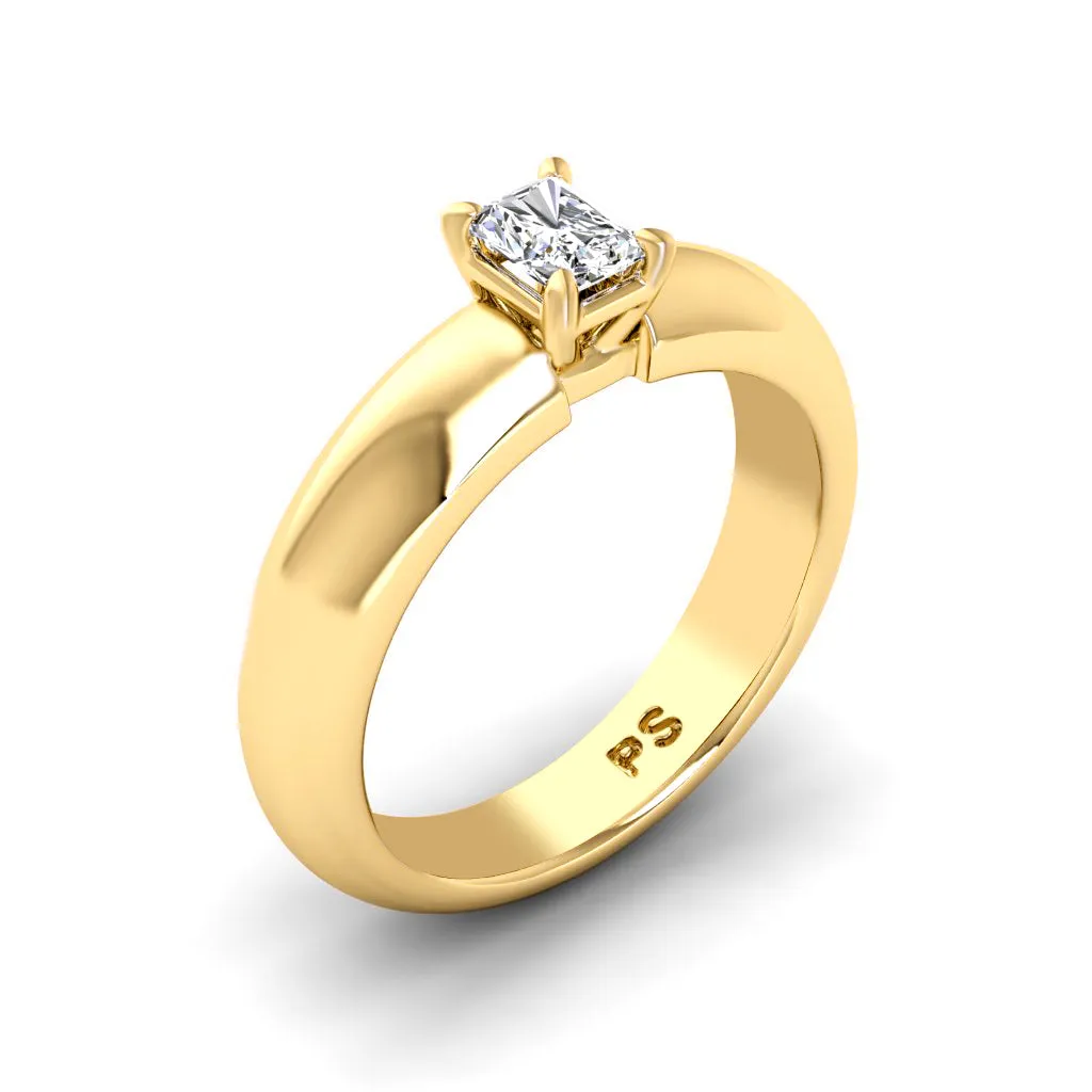 0.35-1.50 CT Radiant Cut Diamonds - Solitaire Ring