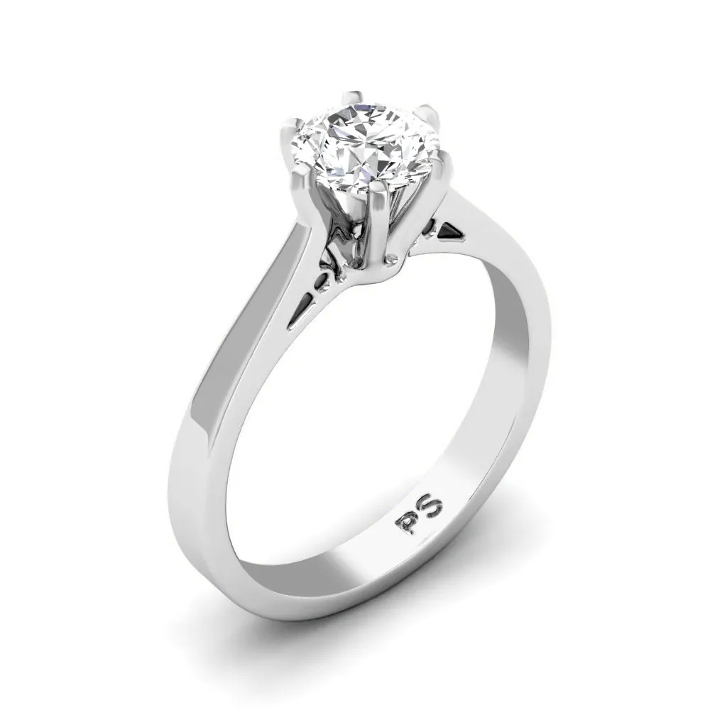 0.35-1.50 CT Round Cut Diamonds - Solitaire Ring