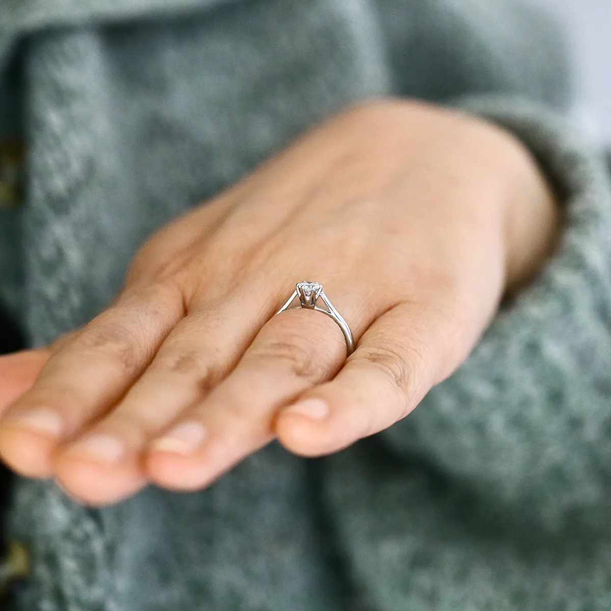 0.50ct Brilliant Cut Diamond Solitaire Ring | Pre-Loved | Platinum