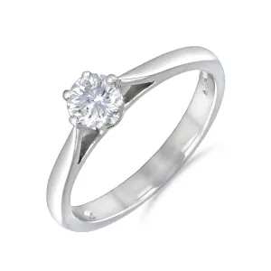 0.50ct Brilliant Cut Diamond Solitaire Ring | Pre-Loved | Platinum