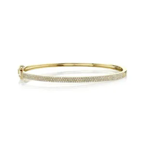 0.52ctw Diamond Pave Bangle, Yellow Gold