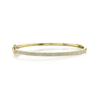 0.52ctw Diamond Pave Bangle, Yellow Gold