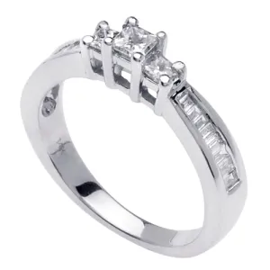 0.80ct 14K or 18K White Gold Diamond Ring