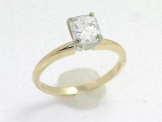 1.01ct Cushion Cut Diamond Engagement Ring