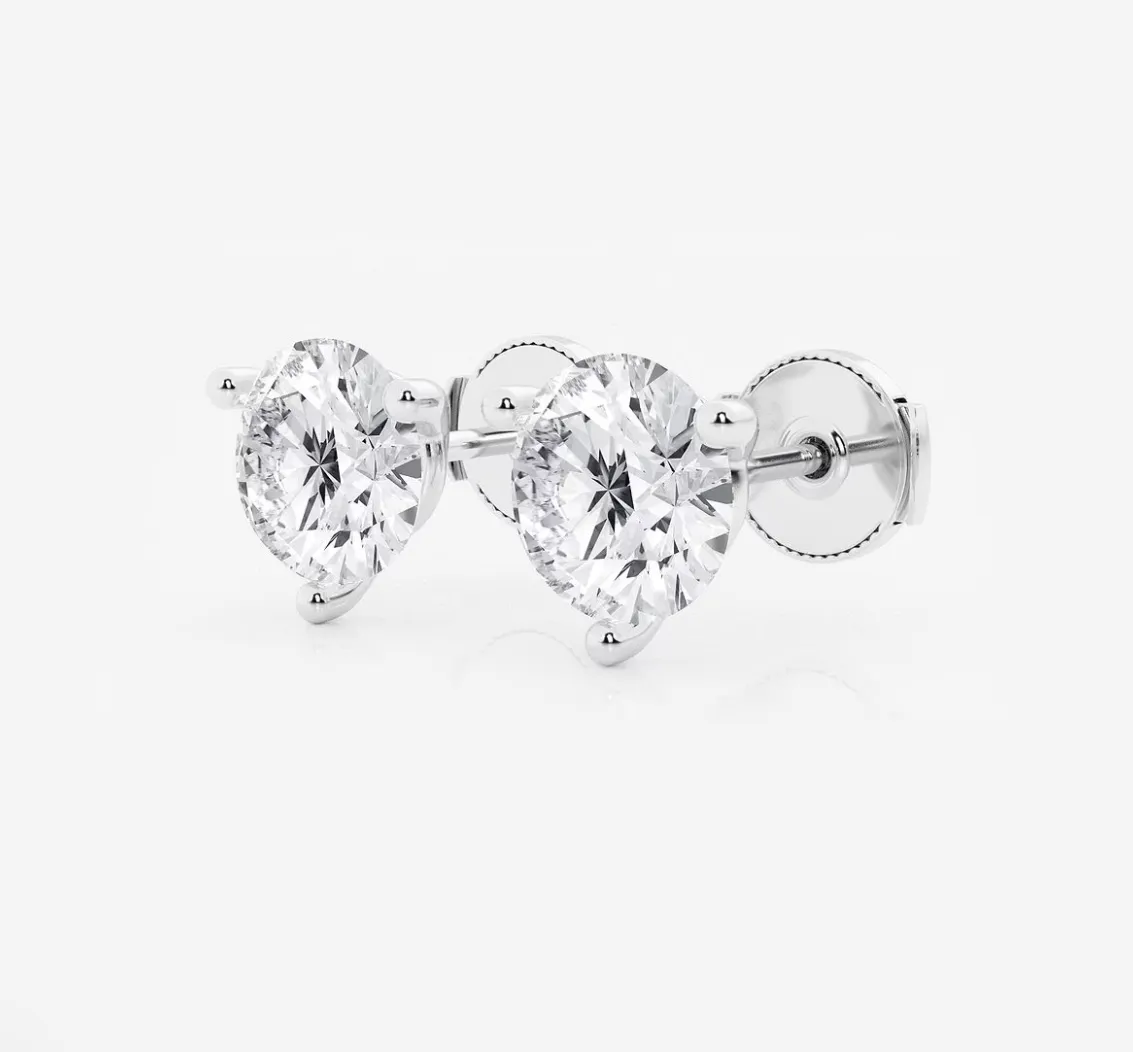 1.03-4.16ctw Diamond Studs in White Gold
