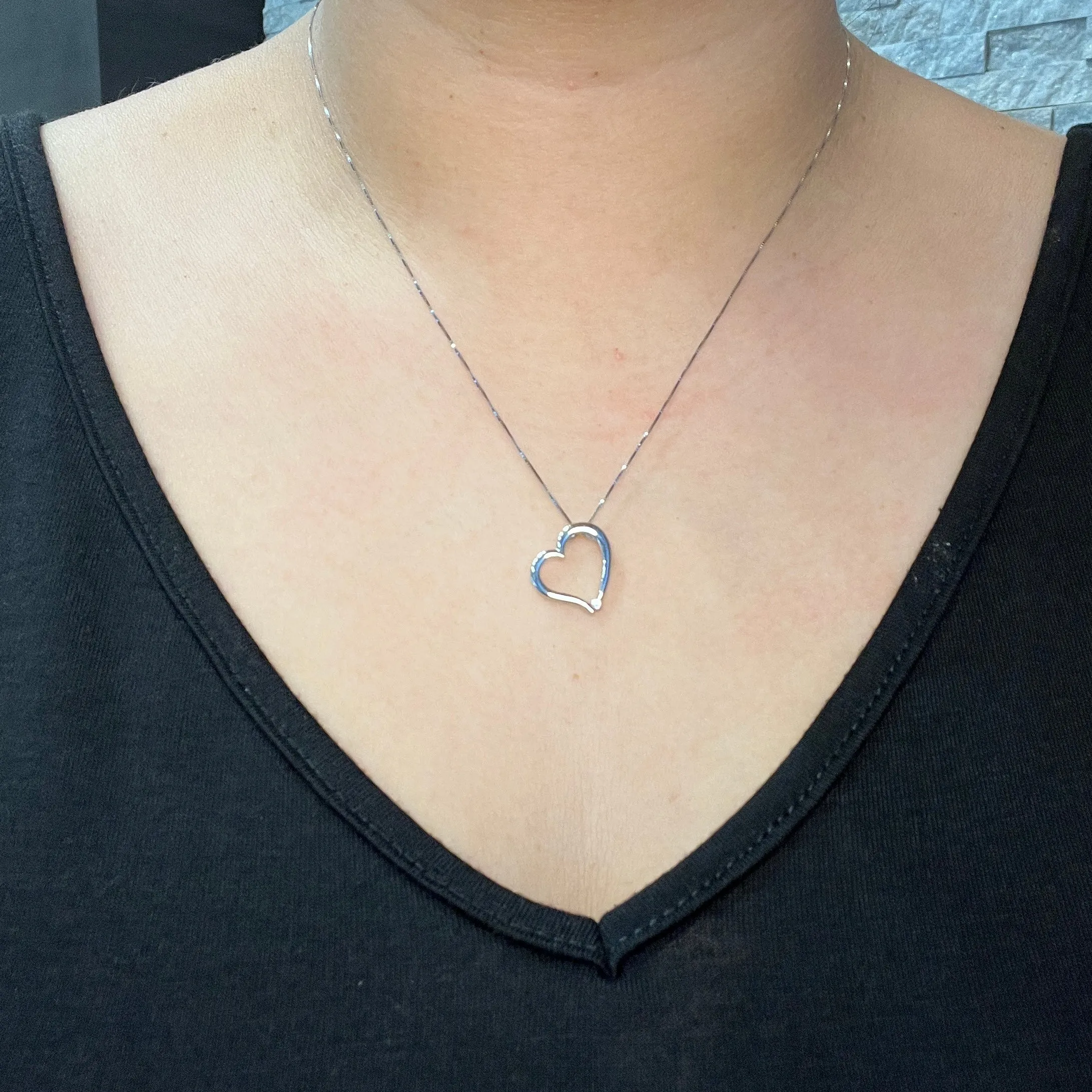 10K Yellow Gold (0.03ct) Canadian Diamond Heart Pendant