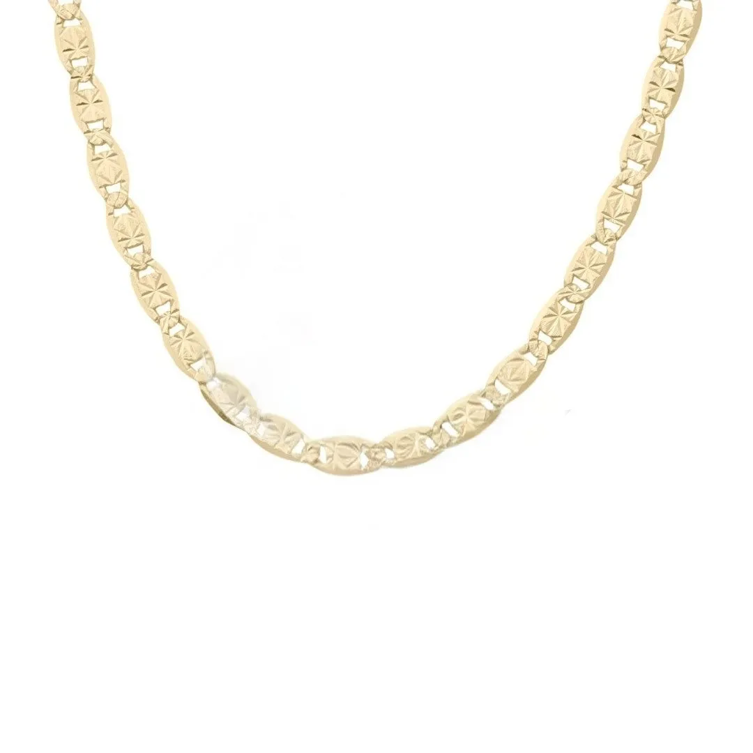 10K Yellow Gold (2.8mm) Milano Diamond Cut Chain Bracelet 7.5"