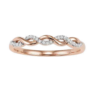 10KTR Diamond Mixables Band Fashion Ring 1/20Ct