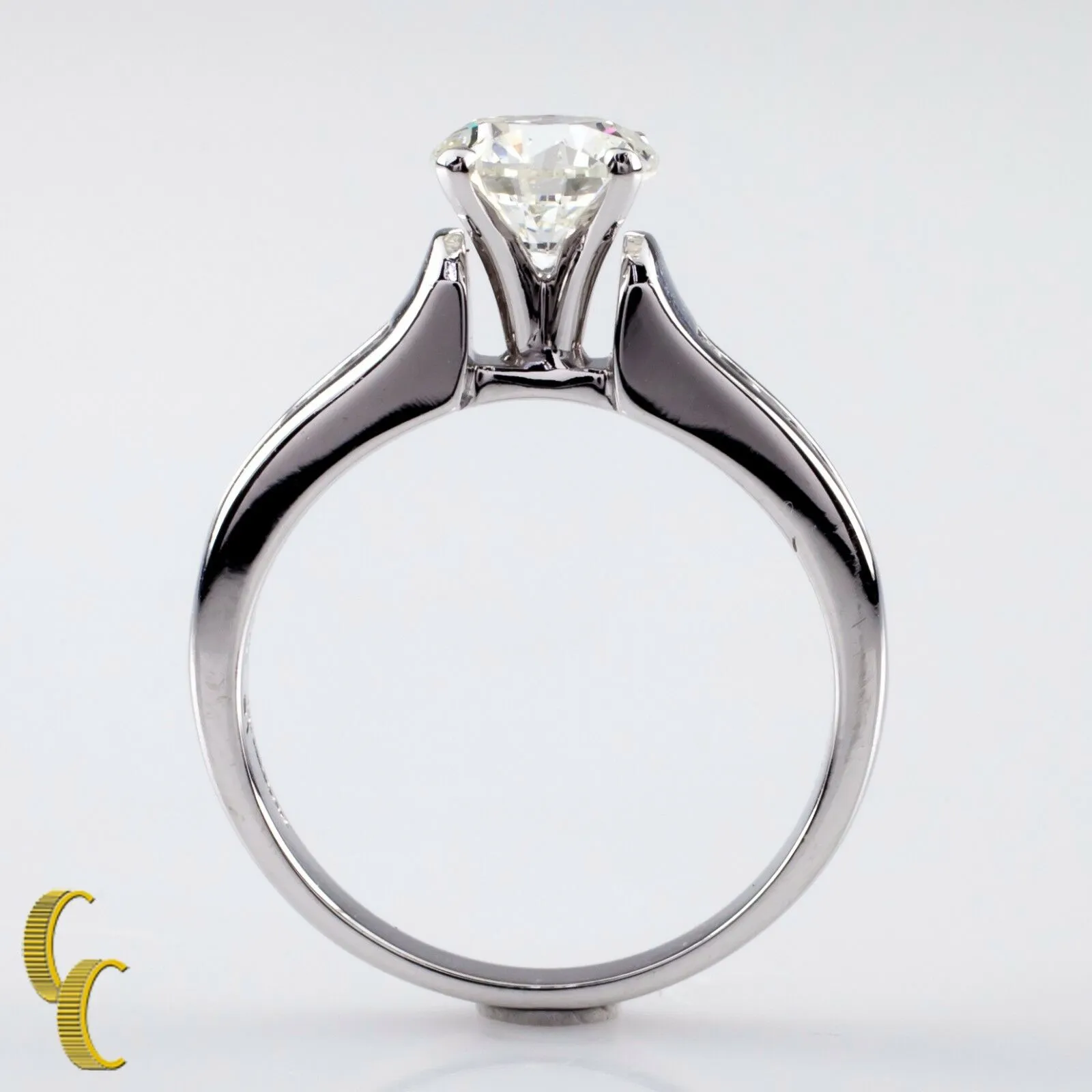 1.22 Carat Round Diamond 14k White Gold Engagement Ring Size: 6.5