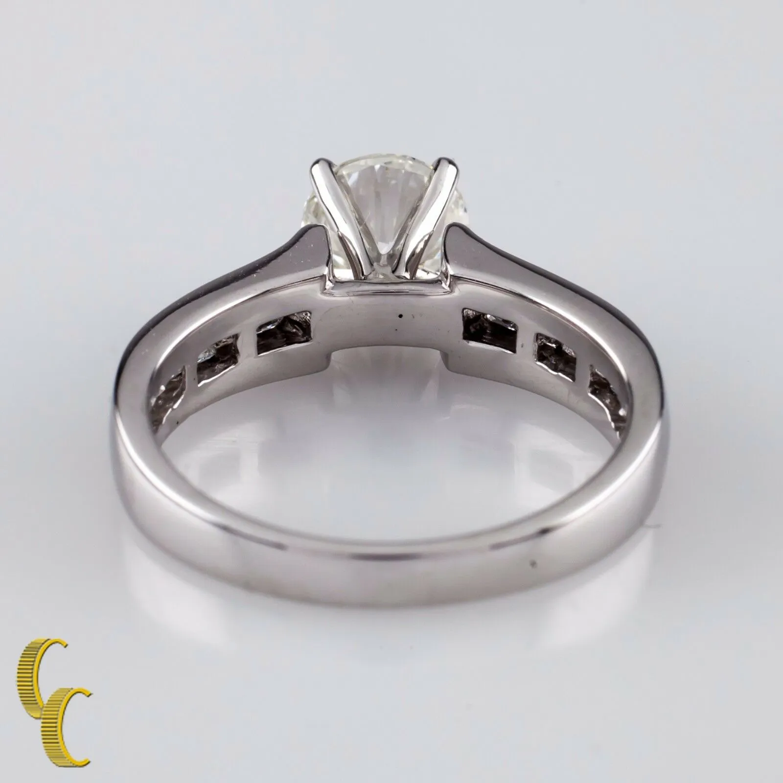 1.22 Carat Round Diamond 14k White Gold Engagement Ring Size: 6.5