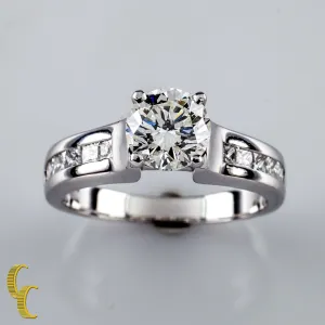 1.22 Carat Round Diamond 14k White Gold Engagement Ring Size: 6.5