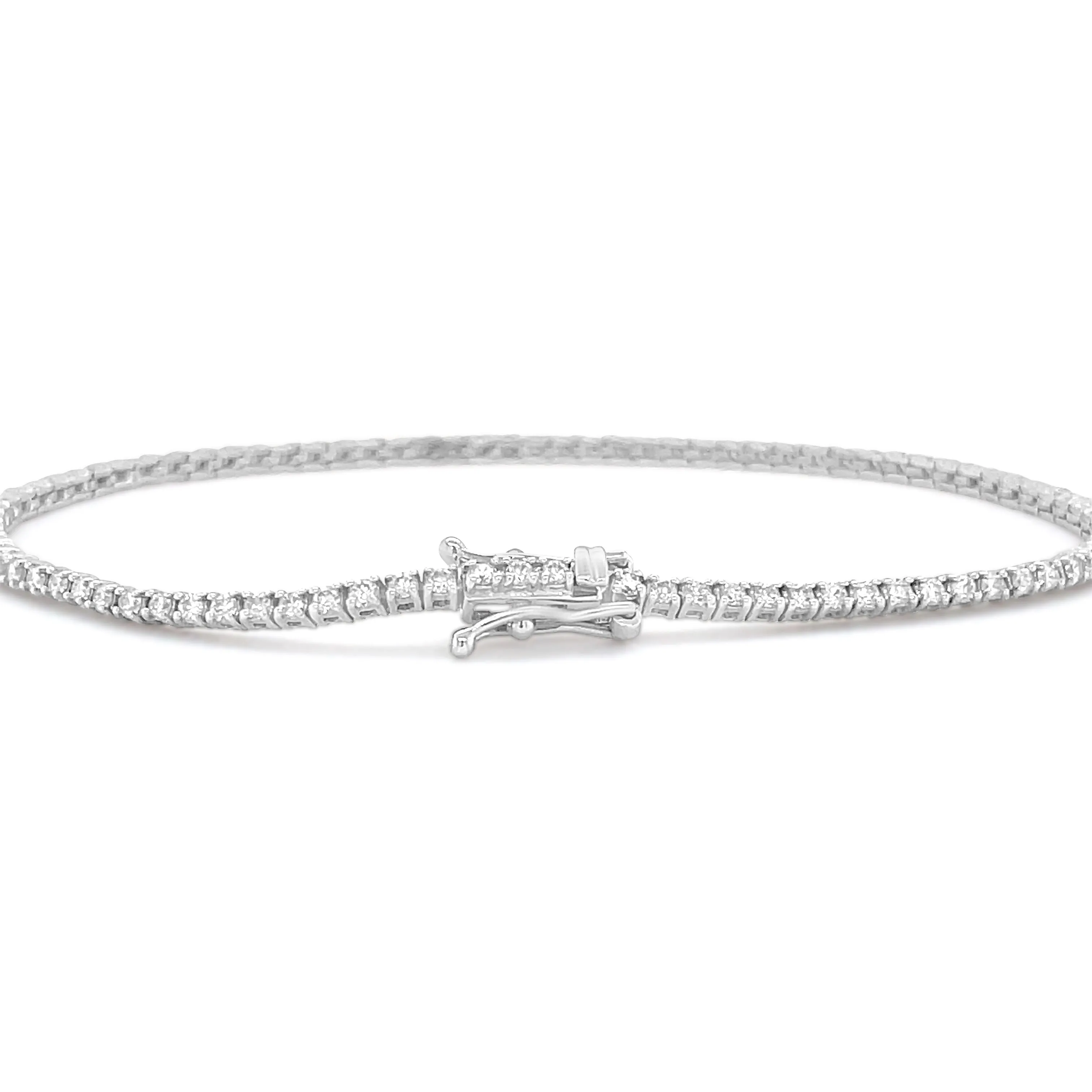 1.33 Carat Diamond Tennis Bracelet in 14k White Gold