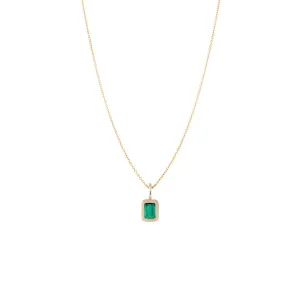 14 Karat Yellow Gold "Amelia" Pendant with Green Tourmaline