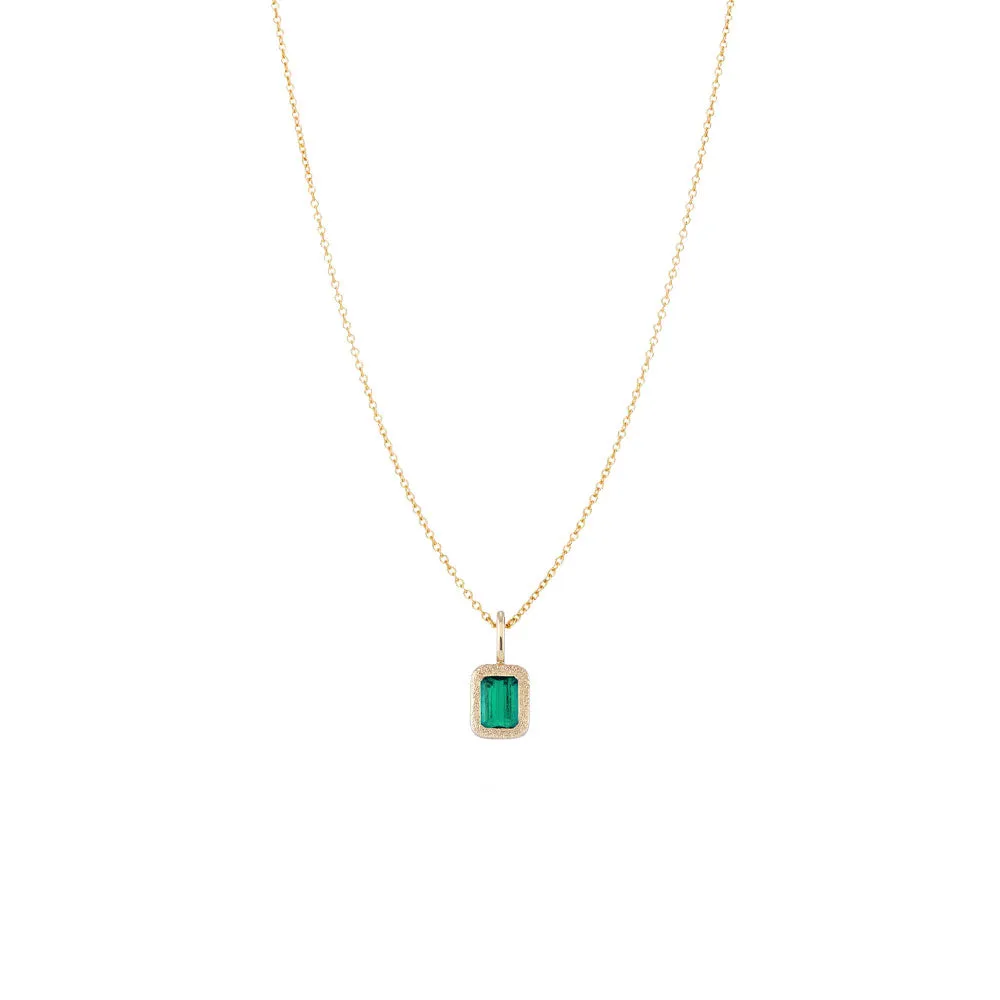 14 Karat Yellow Gold "Amelia" Pendant with Green Tourmaline