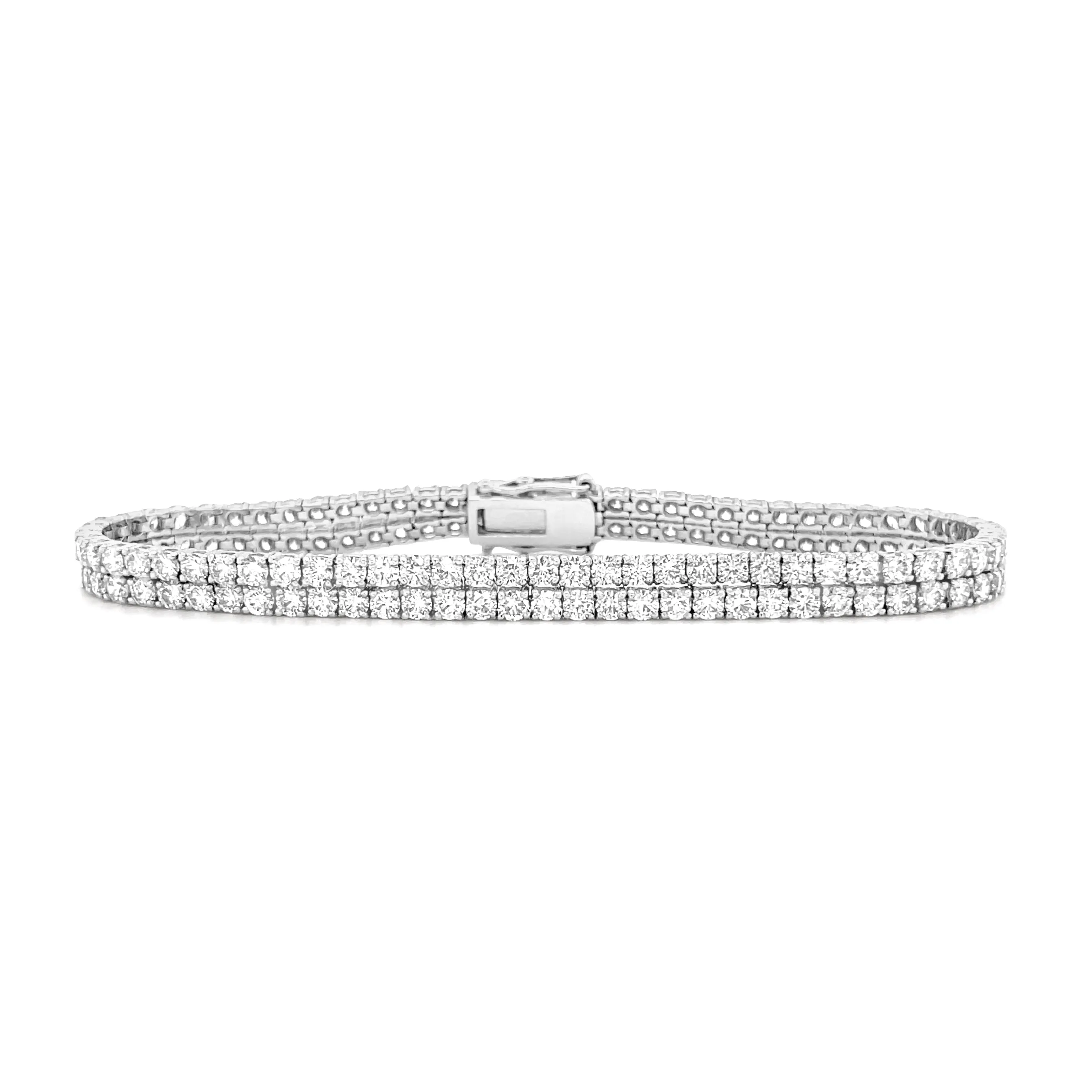 14.77 Carat Diamond Tennis Bracelet in 18k White Gold
