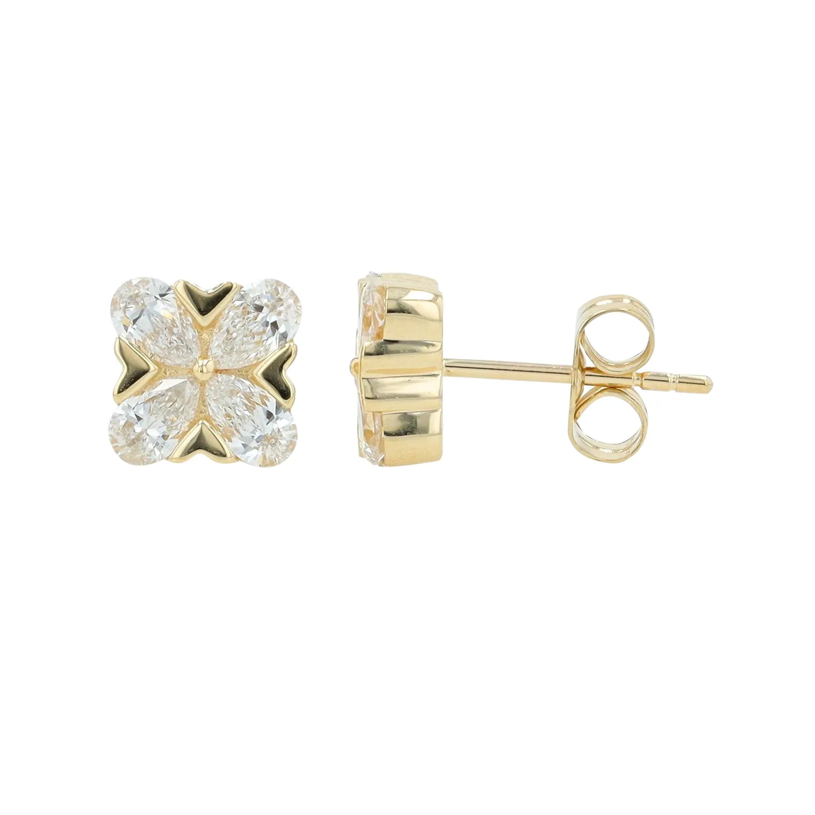14K 1 CT Lab Grown Diamond Cluster Studs<p><strong>Lab Grown Diamond</p></strong><p><strong>More Colors Available</p></strong>