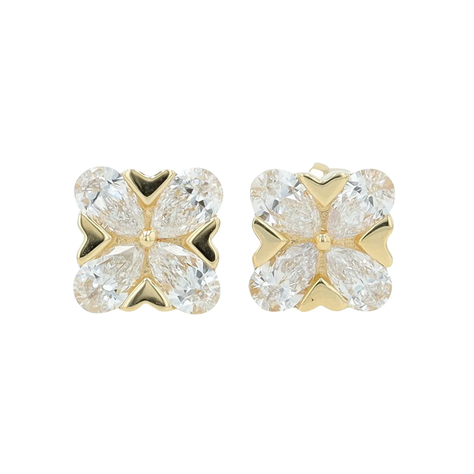 14K 1 CT Lab Grown Diamond Cluster Studs<p><strong>Lab Grown Diamond</p></strong><p><strong>More Colors Available</p></strong>