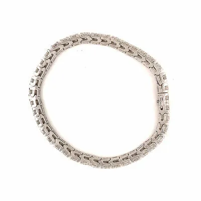 14K 10.53 Carat Diamond Line Bracelet White Gold