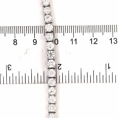 14K 10.53 Carat Diamond Line Bracelet White Gold