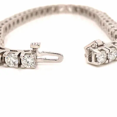 14K 10.53 Carat Diamond Line Bracelet White Gold