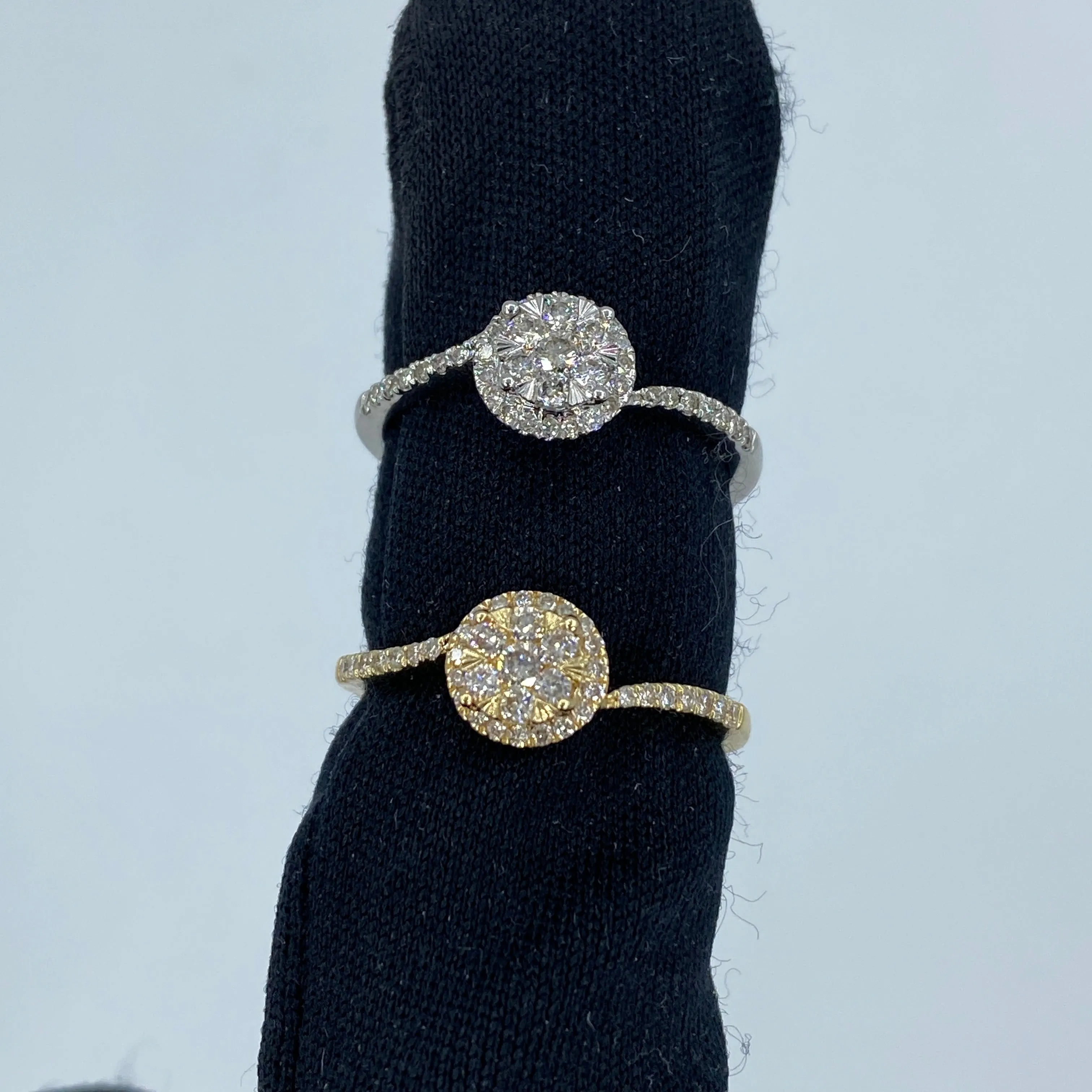 14K Circle Thin Band Engagement Ring
