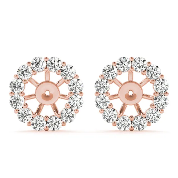 14K Diamond Jacket for Stud Diamond Earring