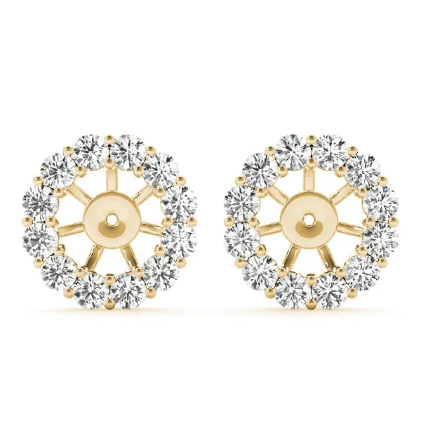 14K Diamond Jacket for Stud Diamond Earring