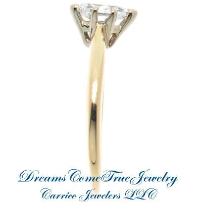 14K Gold 0.29 Carat Marquise Diamond Engagement Ring