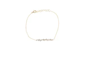 14K Gold Multi Shaped Illusion Diamond Chain Bracelet