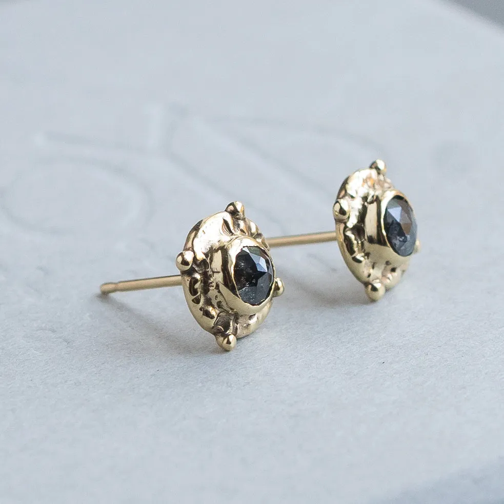 14k Gold Salt & Pepper Diamond Studs