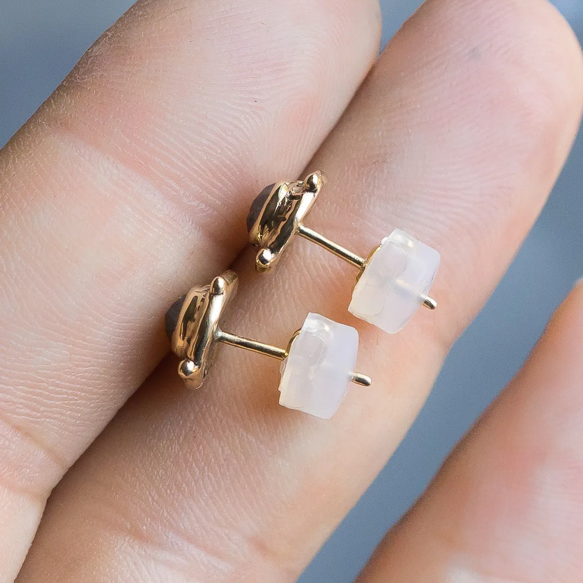14k Gold Salt & Pepper Diamond Studs