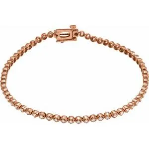 14K Rose 1 CTW Diamond Line Bracelet