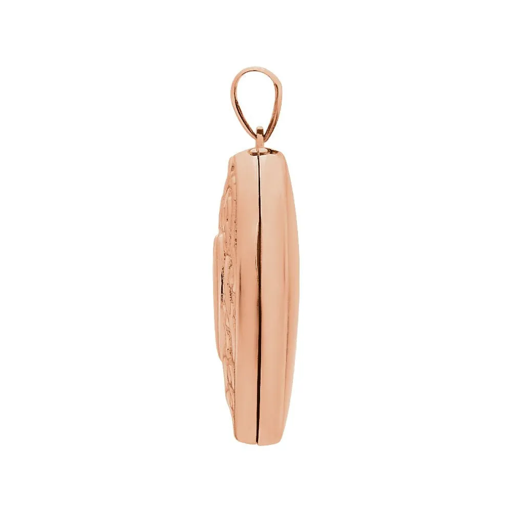 14k Rose Gold Heart Shaped Locket