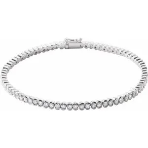 14K White 2 CTW Diamond Line 7" Bracelet