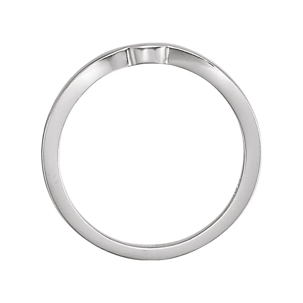 14k White Gold #1 Band for Tulipset® Ring, Size 6