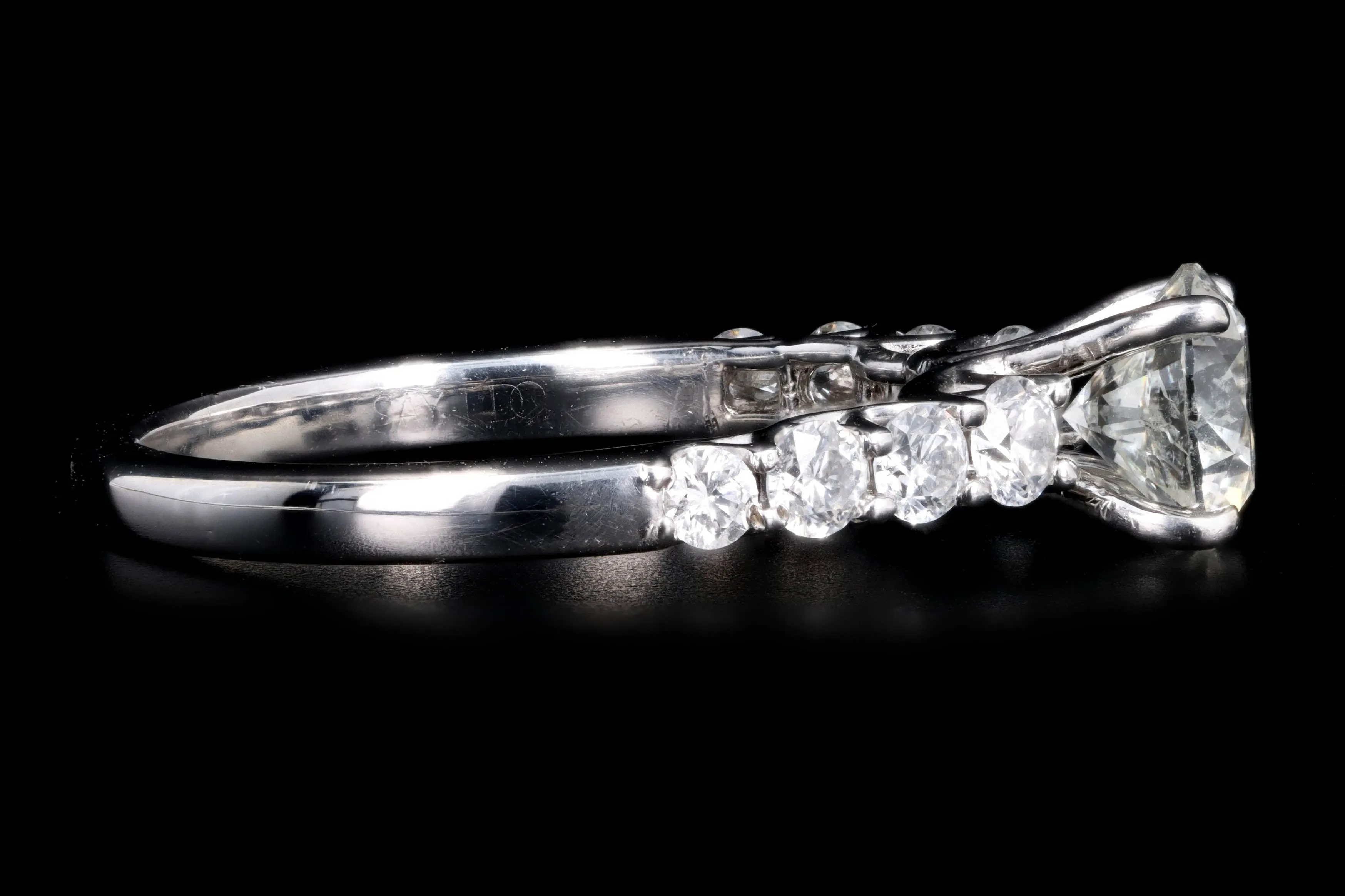 14K White Gold 1.01 Carat Round Brilliant Diamond Engagement GSI Certified