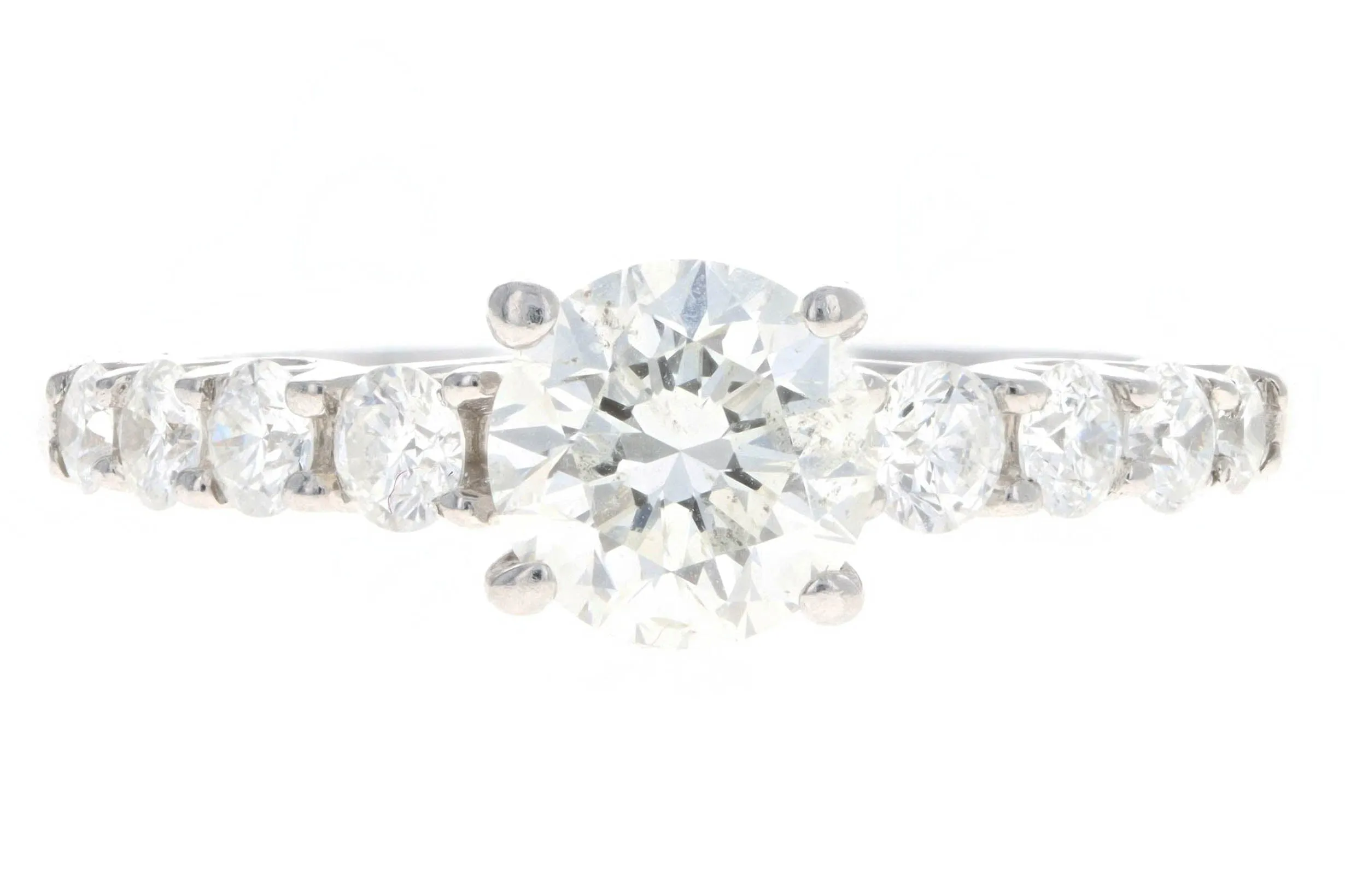 14K White Gold 1.01 Carat Round Brilliant Diamond Engagement GSI Certified