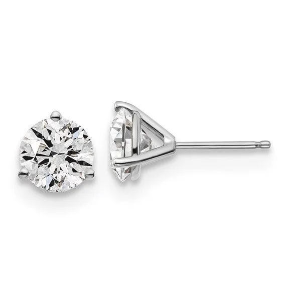 14K White Gold 3.00ct Laboratory Grown Diamond Studs