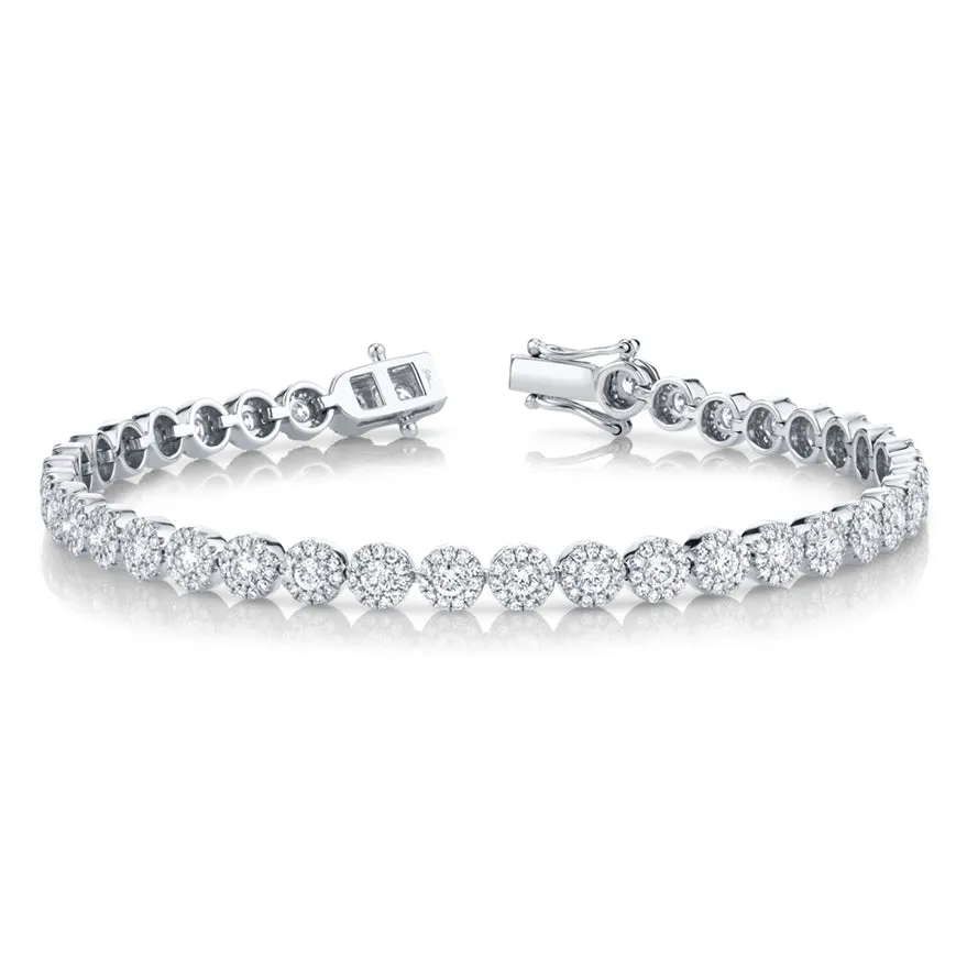 14k White Gold Diamond Tennis Bracelet
