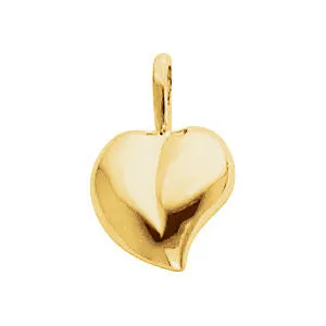 14k White Gold Heart Pendant