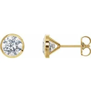 14K Yellow 1 CTW Diamond Cocktail-Style Earrings