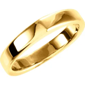 14k Yellow Gold Band for Square Shank Solitaire Mounting, Size 7