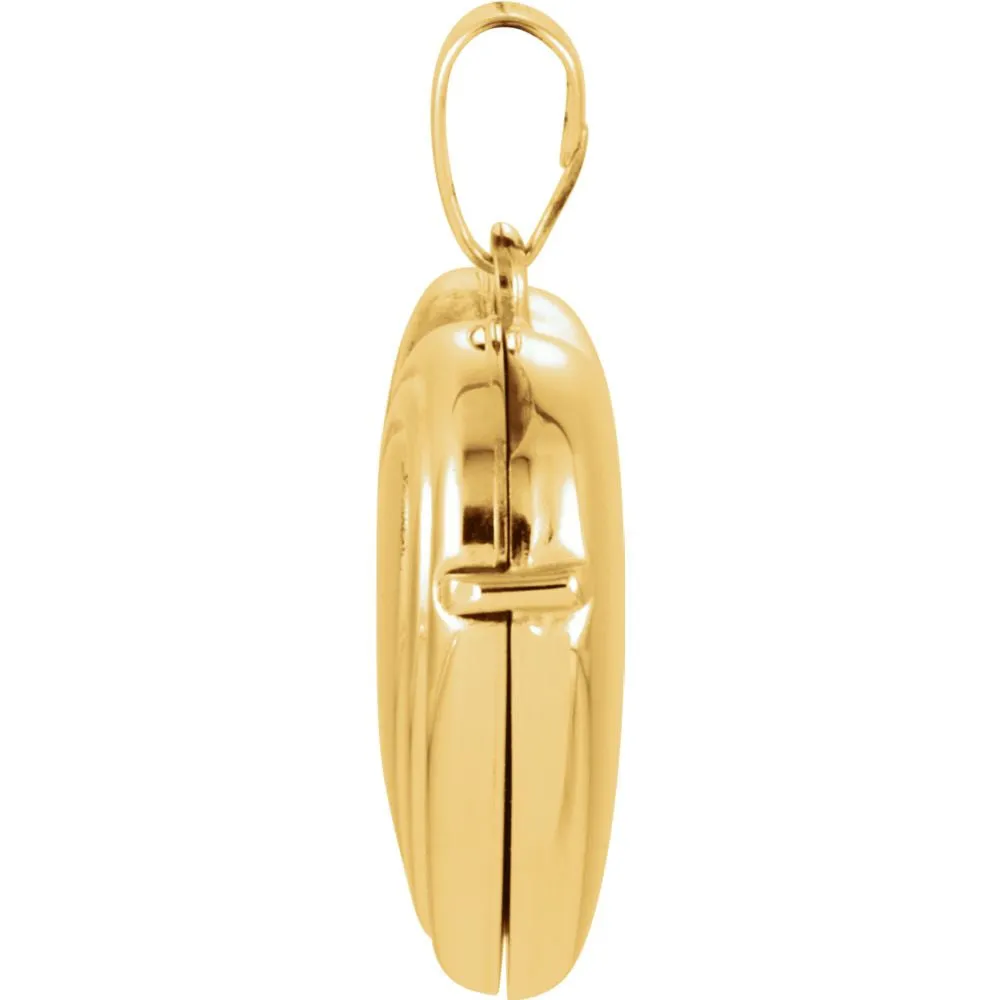 14k Yellow Gold Heart Locket