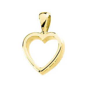 14k Yellow Gold Heart Pendant