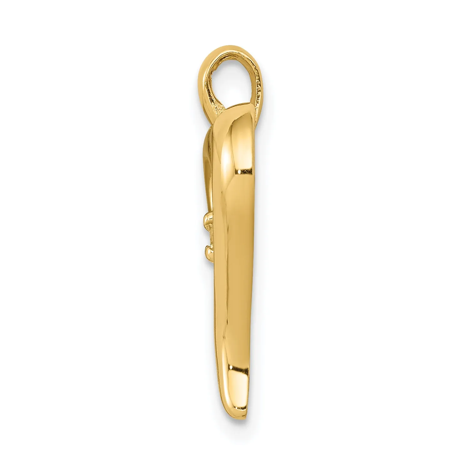 14k Yellow Gold l1 Clarity G-I Color Diamond Heart Design Pendant