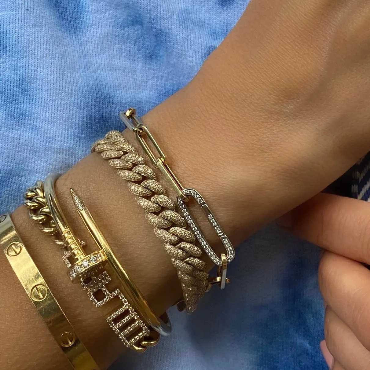 14KT Gold Lulu paperclip Chain Bracelet