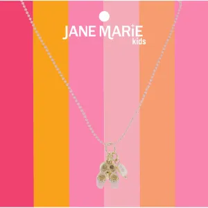 14" Pink Ball Chain Necklace with Pink Ballet Slippers & Heart