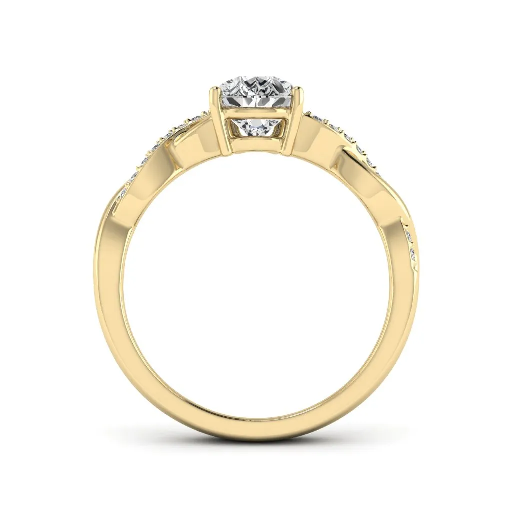 1.59 d.e.w cts Claudia Moissanite Ring