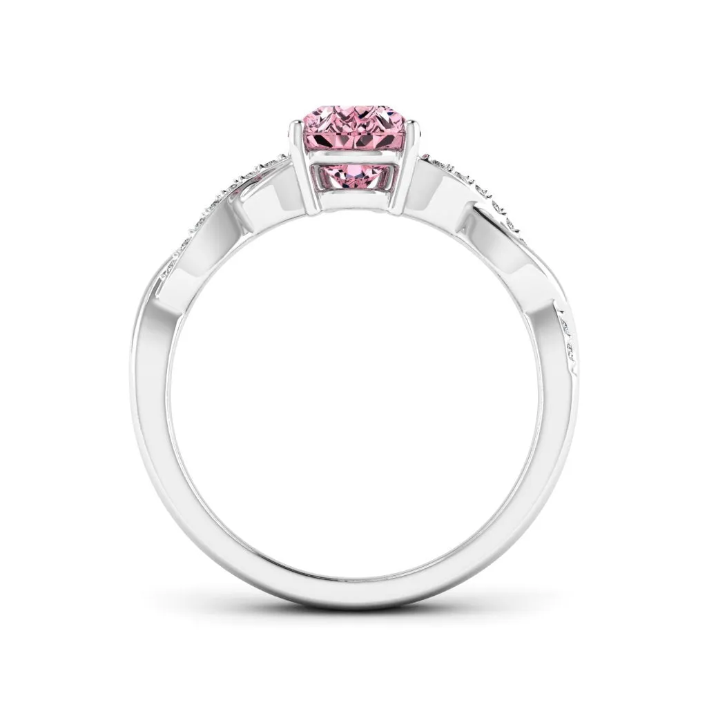 1.59 d.e.w cts Claudia Moissanite Ring